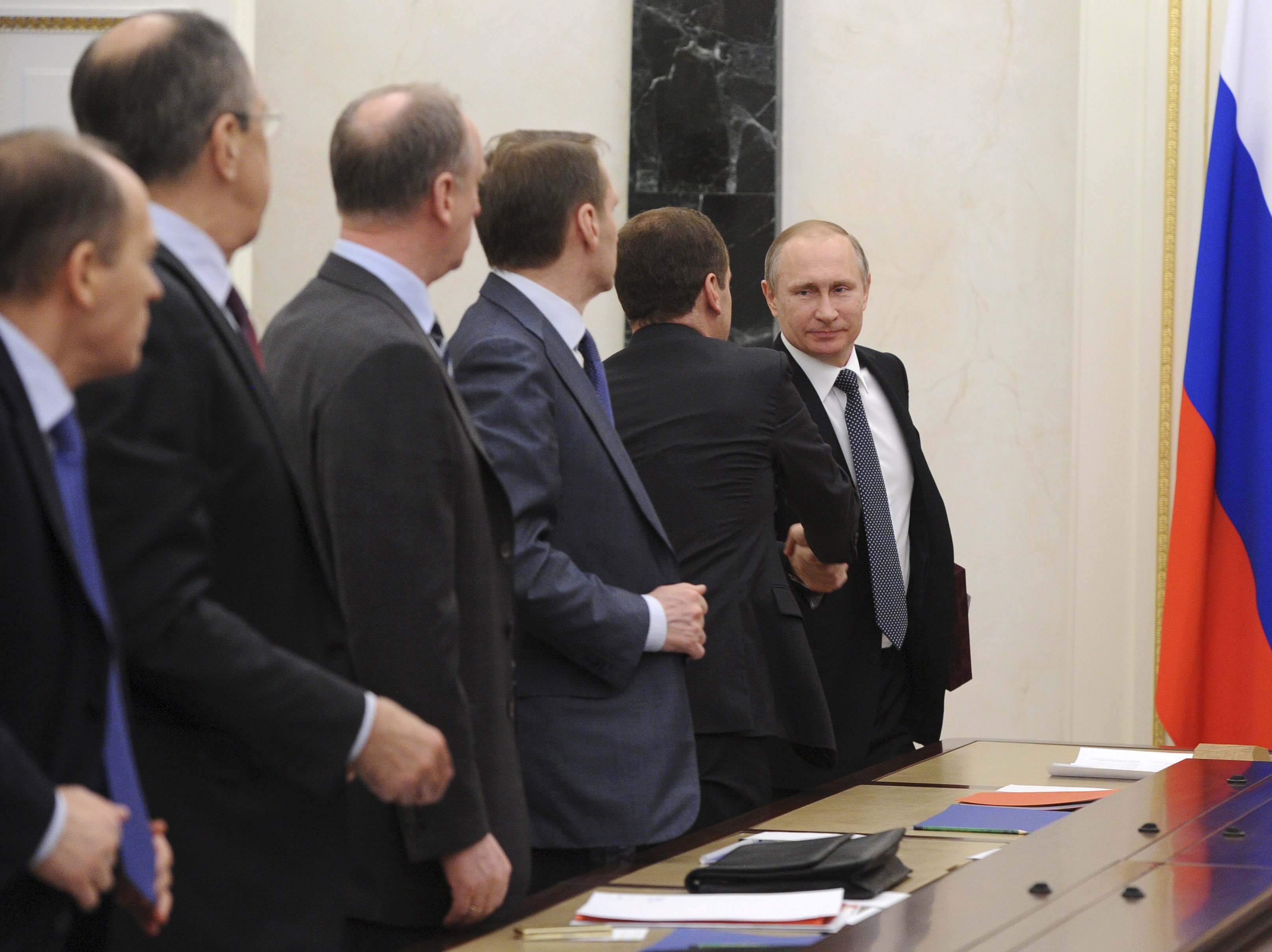 الرئيس الروسي بوتين في اجتماع لجنة الرئاسة