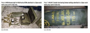 صور نشرتها الدراسة لصواريخ ميلان المضادة للدروع تباع فى السوق السوداء فى ليبيا عبر الانترنت