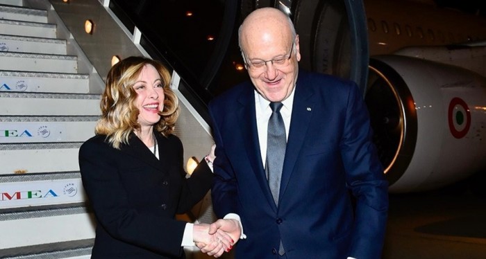 Mikati was exposed to an embarrassing situation while receiving the Italian Prime Minister