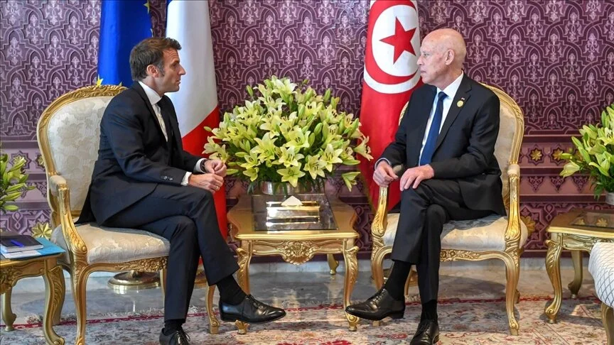 Saied and Macron discuss the issue of irregular migration and the Gaza war