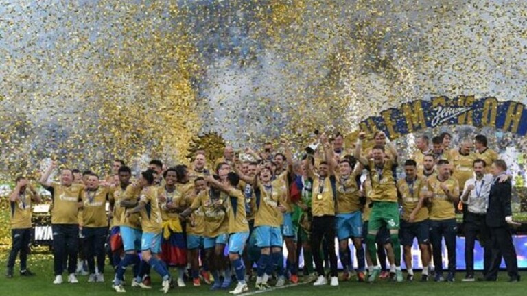 Zenit Petersburg is champion of the Russian Premier League for the tenth time