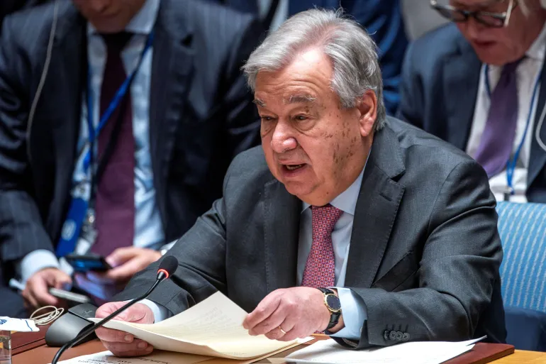 Guterres warns of a large-scale war on the Lebanese-Israeli border