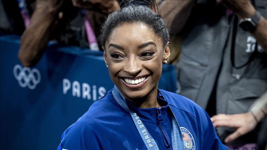 Paris Olympics.. Gymnastics legend Simone Biles wins her fifth Olympic gold