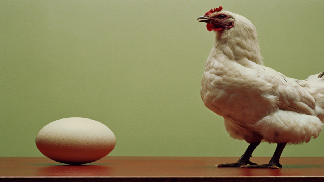 Which came first, the chicken or the egg? Scientists provide the answer from the perspective of evolution