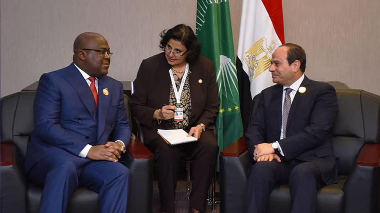 Al-Sisi discusses with the President of the Democratic Republic of the Congo peace and security in Africa