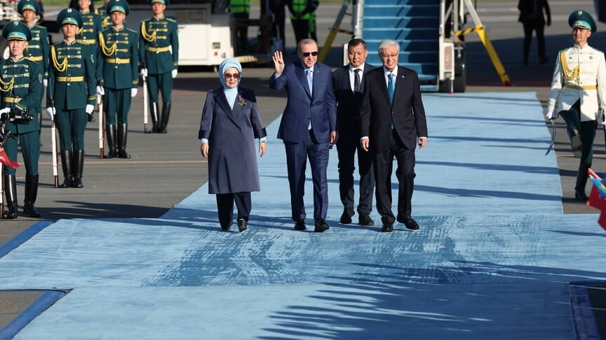 الرئيس أردوغان يصل كازاخستان