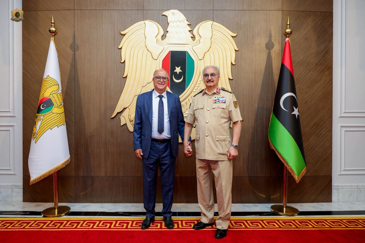 المشير خليفة حفتر يبحث مع رئيس البرلمان الصالحين عبدالنبي توحيد المؤسسات وإنهاء الانقسام